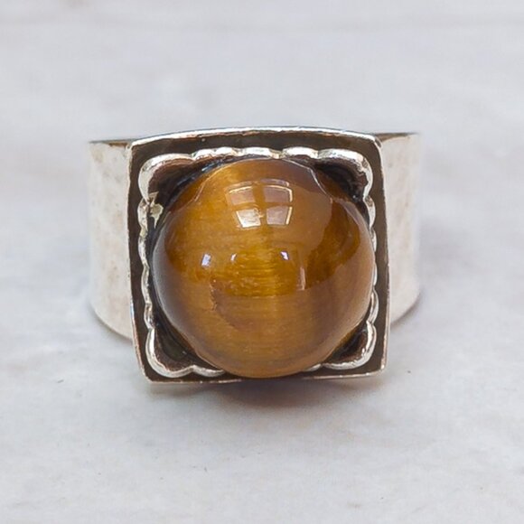 Silpada Sterling Ring with Tiger’s Eye Orb — Size 6.5 - Picture 4 of 16